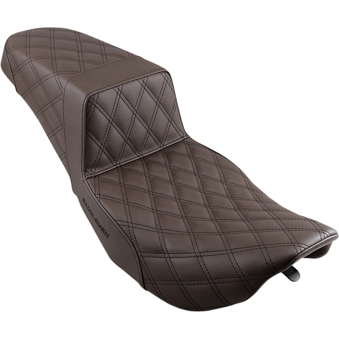 SADDLEMEN Step-Up Seat Full Lattice Stitch Brown 89706175BR