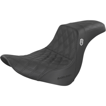 SADDLEMEN Pro Series SDC Performance Seat without Backrest Lattice Stitch/Lumbar Gripper FL/FX '18-'23 SC81829DB