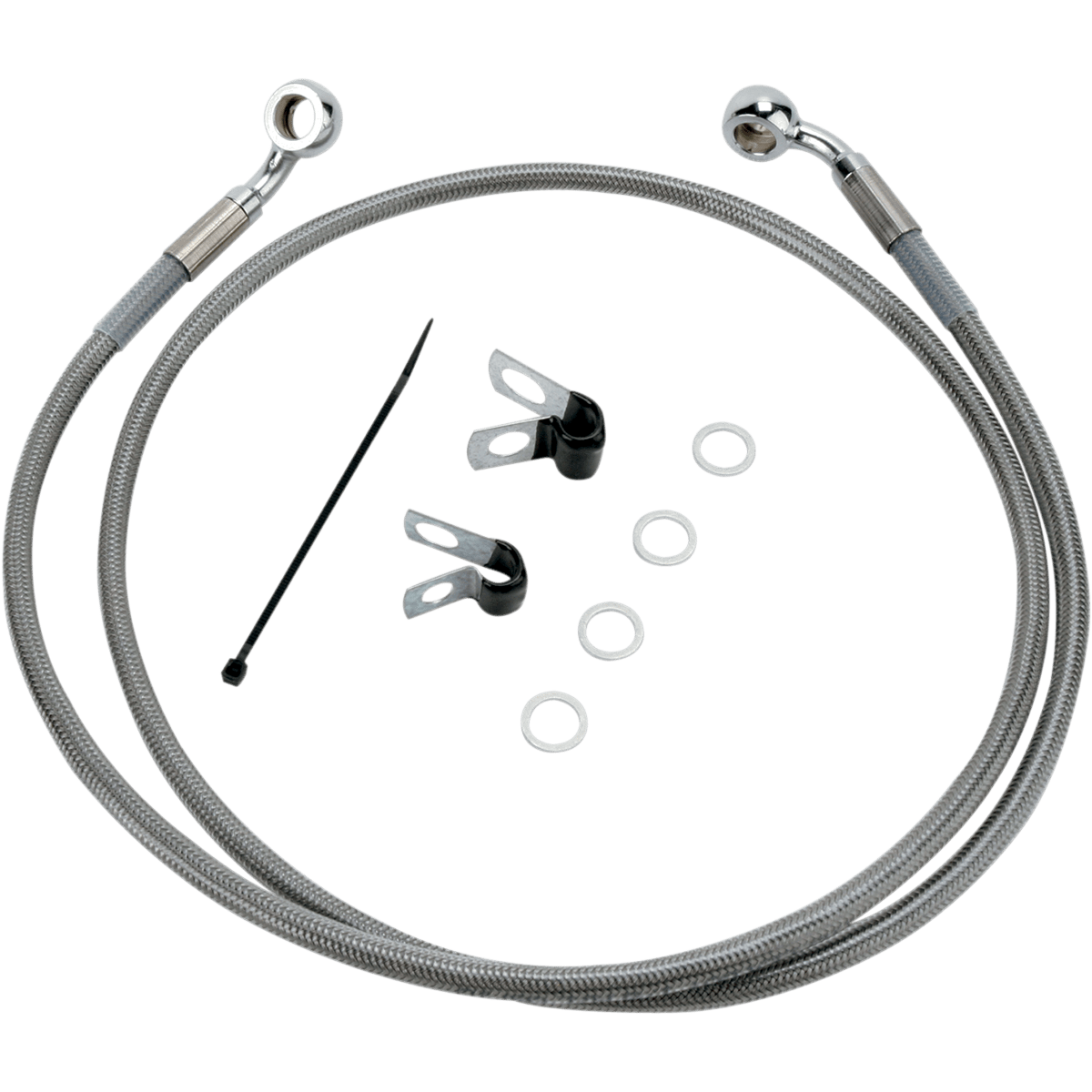 DRAG SPECIALTIES Brake Line Front +4" Stainless Steel XL