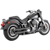 VANCE & HINES Twin Slash 3" Slip-On Mufflers Black 46844