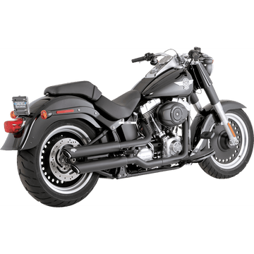 VANCE & HINES Twin Slash 3" Slip-On Mufflers Black 46844