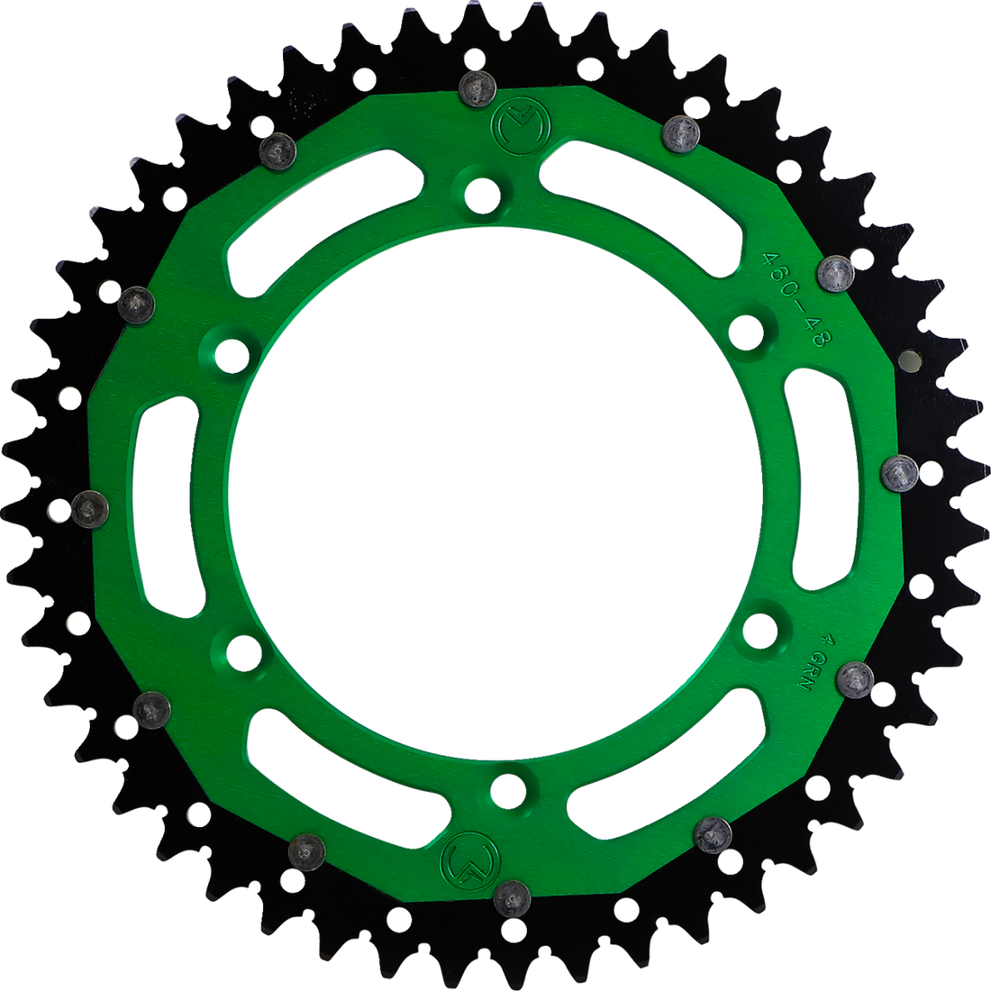 MOOSE RACING Dual Sprocket Green 48 Tooth