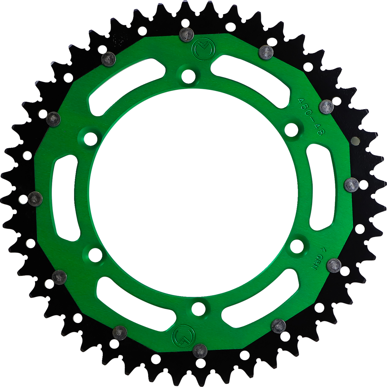 MOOSE RACING Dual Sprocket Green 48 Tooth