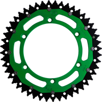 MOOSE RACING Dual Sprocket Green 48 Tooth