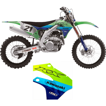 FACTORY EFFEX Shroud Graphic Kit Chrome Series Kawasaki KX 450 2703108