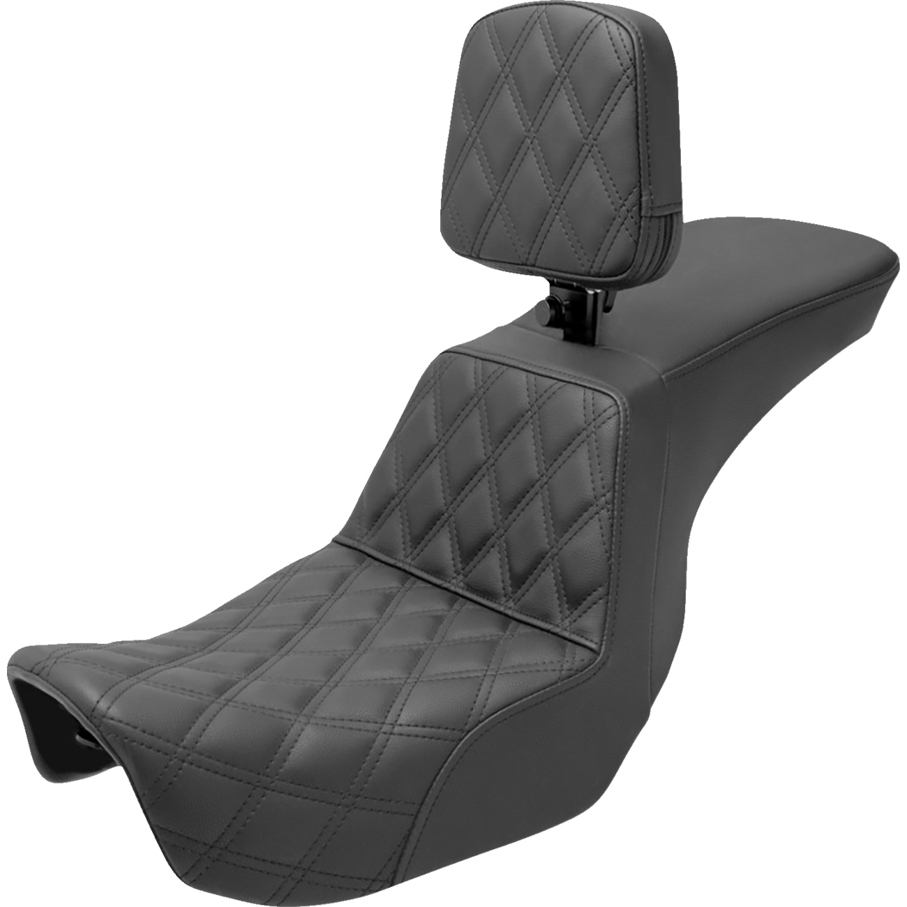 SADDLEMEN Tour Step-Up Seat Rider Backrest Front Lattice Stitch Dyna '06-'17 80604192BR