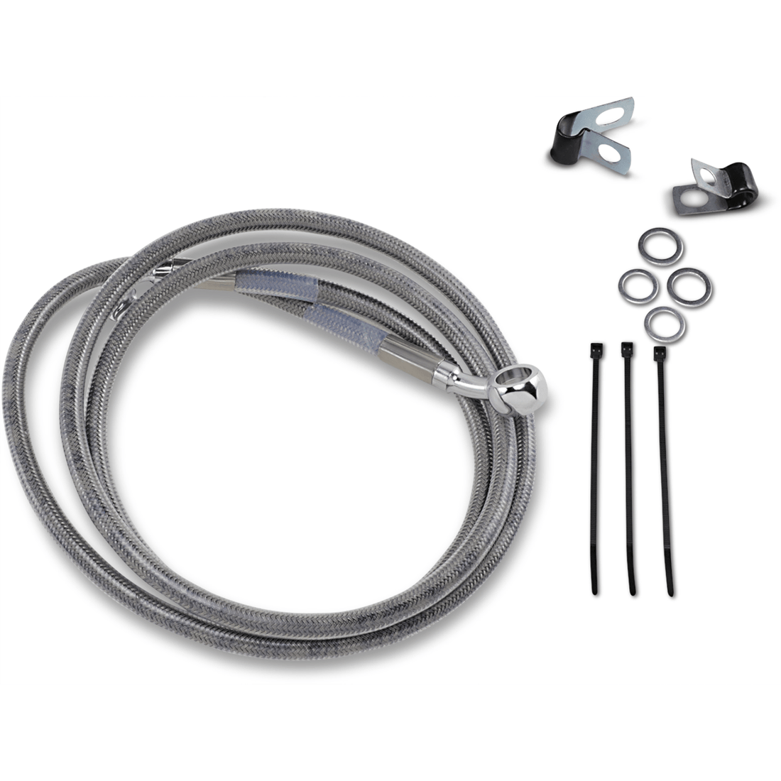 DRAG SPECIALTIES Brake Line Front +10" Stainless Steel