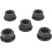 DRIVEN RACING Aluminum Sprocket Nuts Black M10 x 1.25