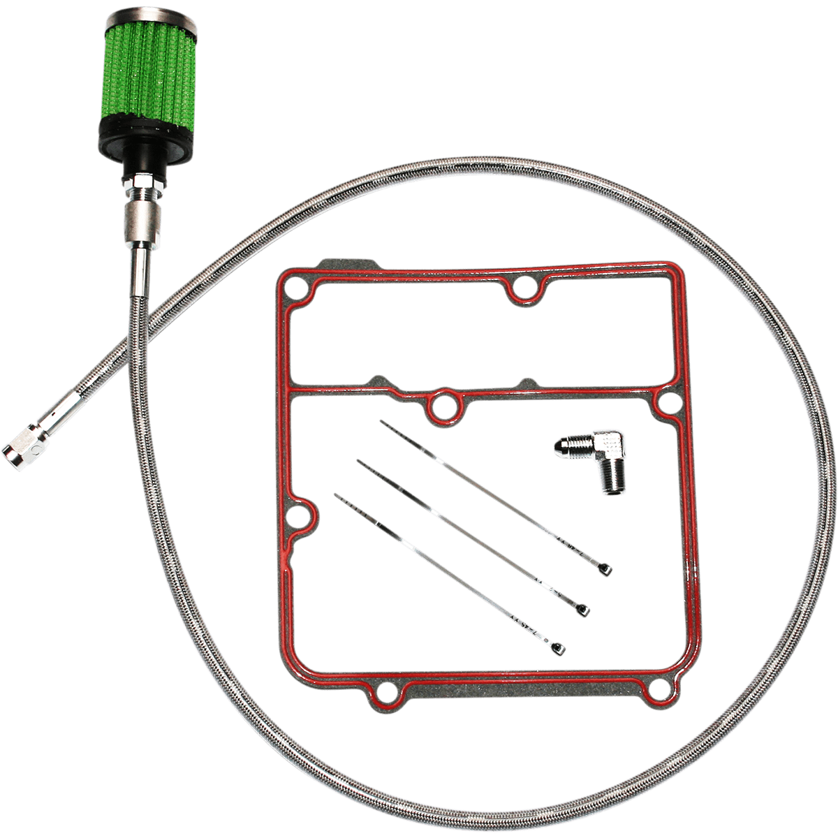 FEULING OIL PUMP CORP. Oil Tank Breather Kit Stainless '99-'05 3070