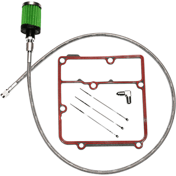 FEULING OIL PUMP CORP. Oil Tank Breather Kit Stainless '99-'05 3070