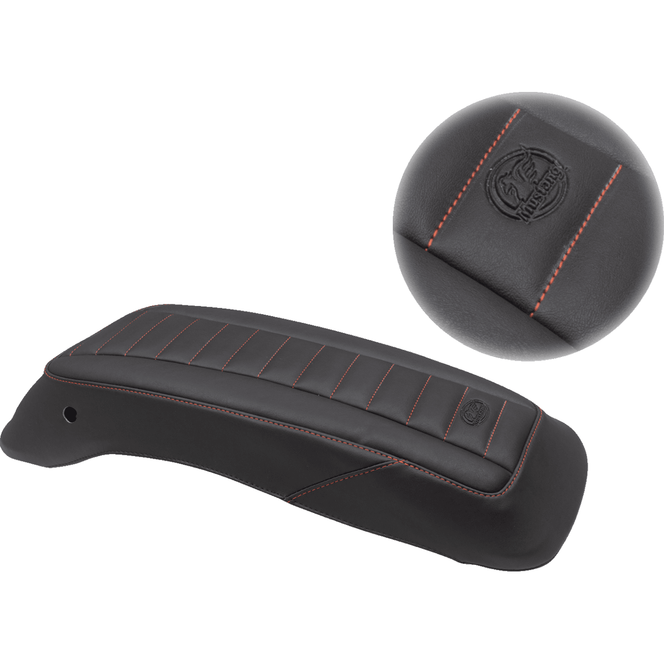 MUSTANG Saddlebag Lid Covers Black/Red '14-'21 FL 77640AB