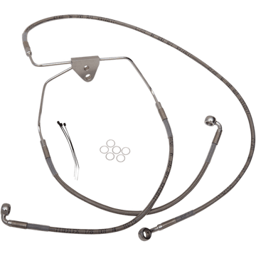 DRAG SPECIALTIES Brake Line Front +8" Touring Stainless Steel