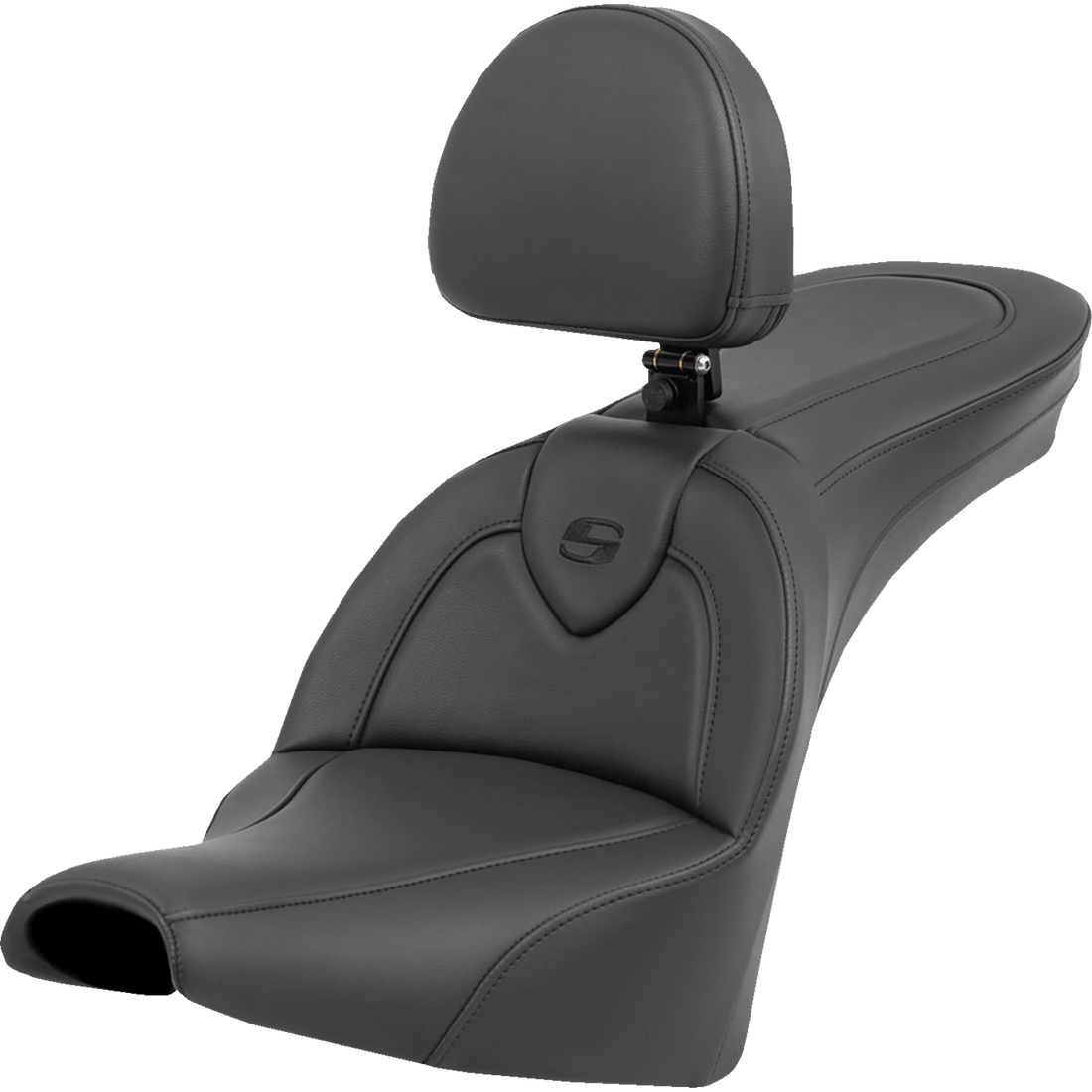 SADDLEMEN Roadsofa™ Seat with Backrest Black/Black Stitching FXBB/FXST '18-'23 81830187BR