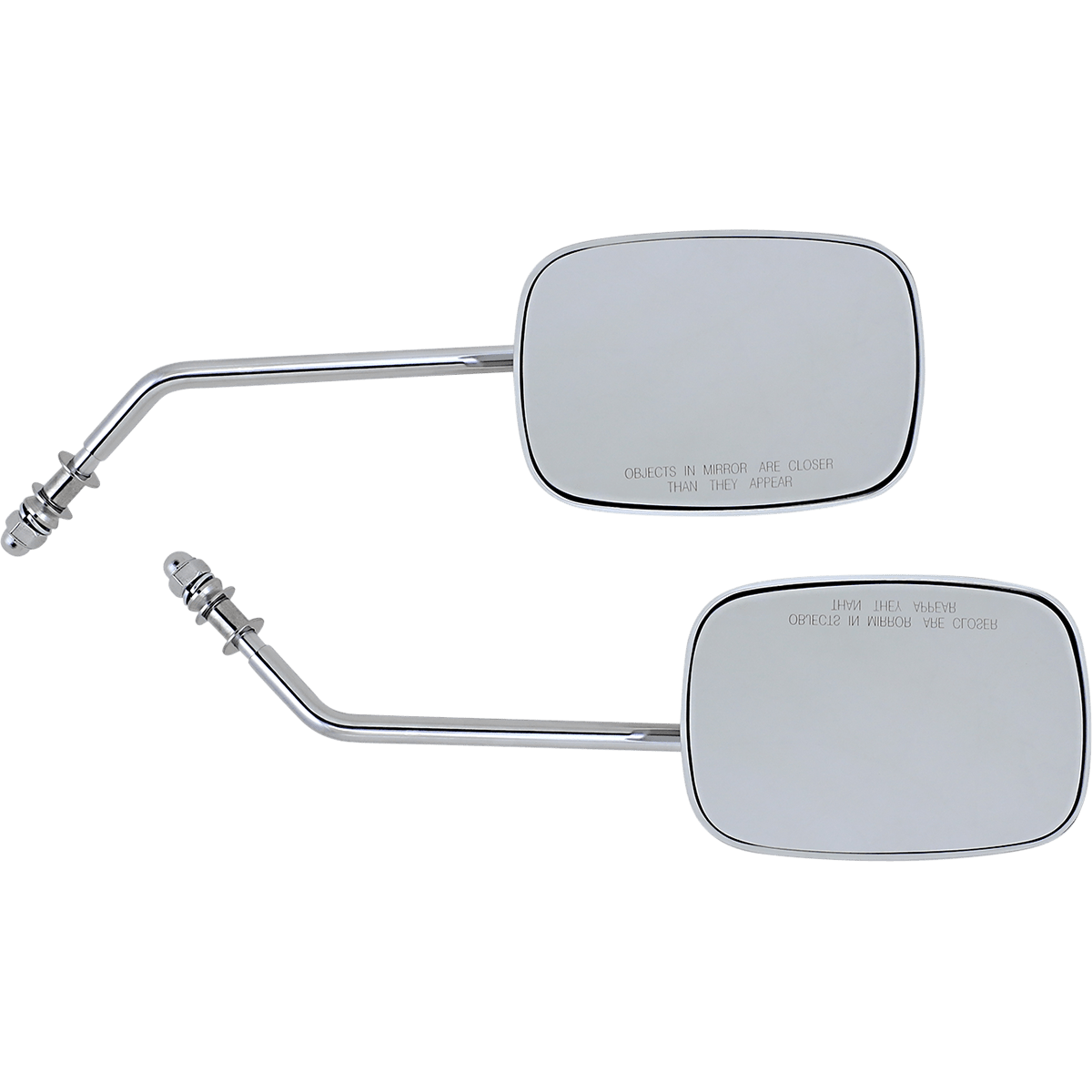 DRAG SPECIALTIES Rectangle Mirrors Long Chrome