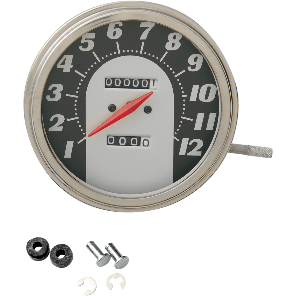 DRAG SPECIALTIES 5" MPH FL-Style 1:1 Speedometer '62-'67 Black Face