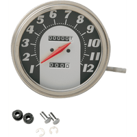 DRAG SPECIALTIES 5" MPH FL-Style 1:1 Speedometer '62-'67 Black Face