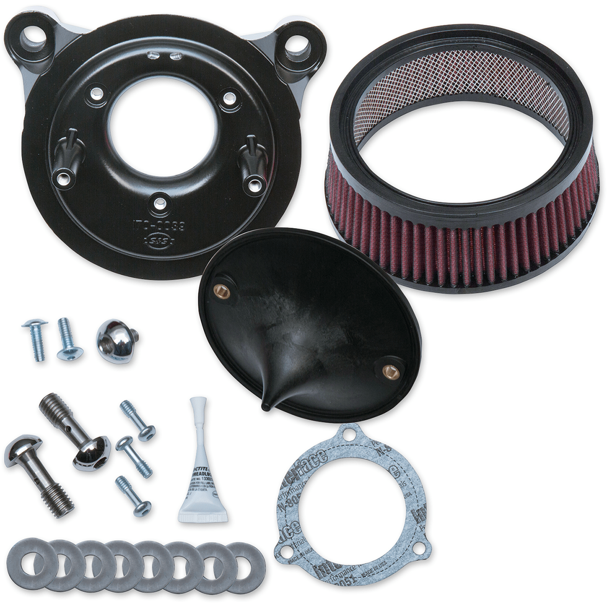 S&S CYCLE Super Stock™ Stealth Air Cleaner Kit Black 1700301B