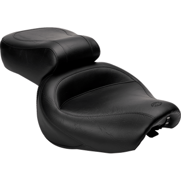 MUSTANG Seat Vintage Wide Touring Without Driver Backrest One-Piece Smooth Black VT1100 75018