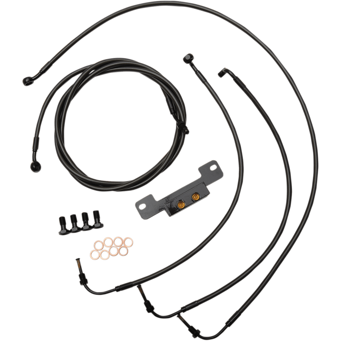 LA CHOPPERS Handlebar Cable/Brake Line Kit 15" 17" Ape Hanger Handlebars Midnight LA8055KT16M