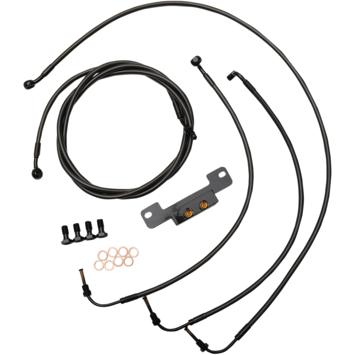 LA CHOPPERS Handlebar Cable/Brake Line Kit 15" 17" Ape Hanger Handlebars Midnight LA8055KT16M