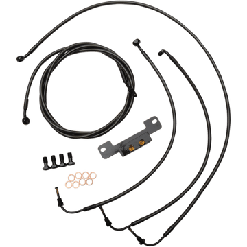 LA CHOPPERS Handlebar Cable/Brake Line Kit 18" 20" Ape Hanger Handlebars Midnight LA8055KT19M