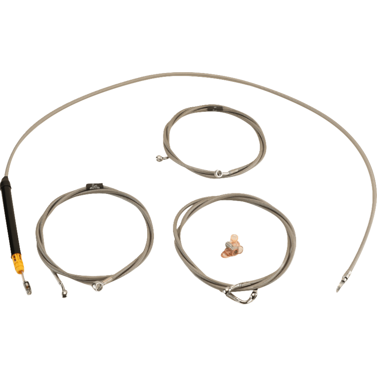 LA CHOPPERS Handlebar Cable/Brake Line Kit Stock Ape Hanger Handlebars Stainless Steel LA8059KT08