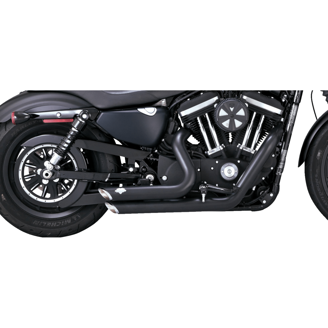 VANCE & HINES Shortshots Staggered Exhaust System Black 47329