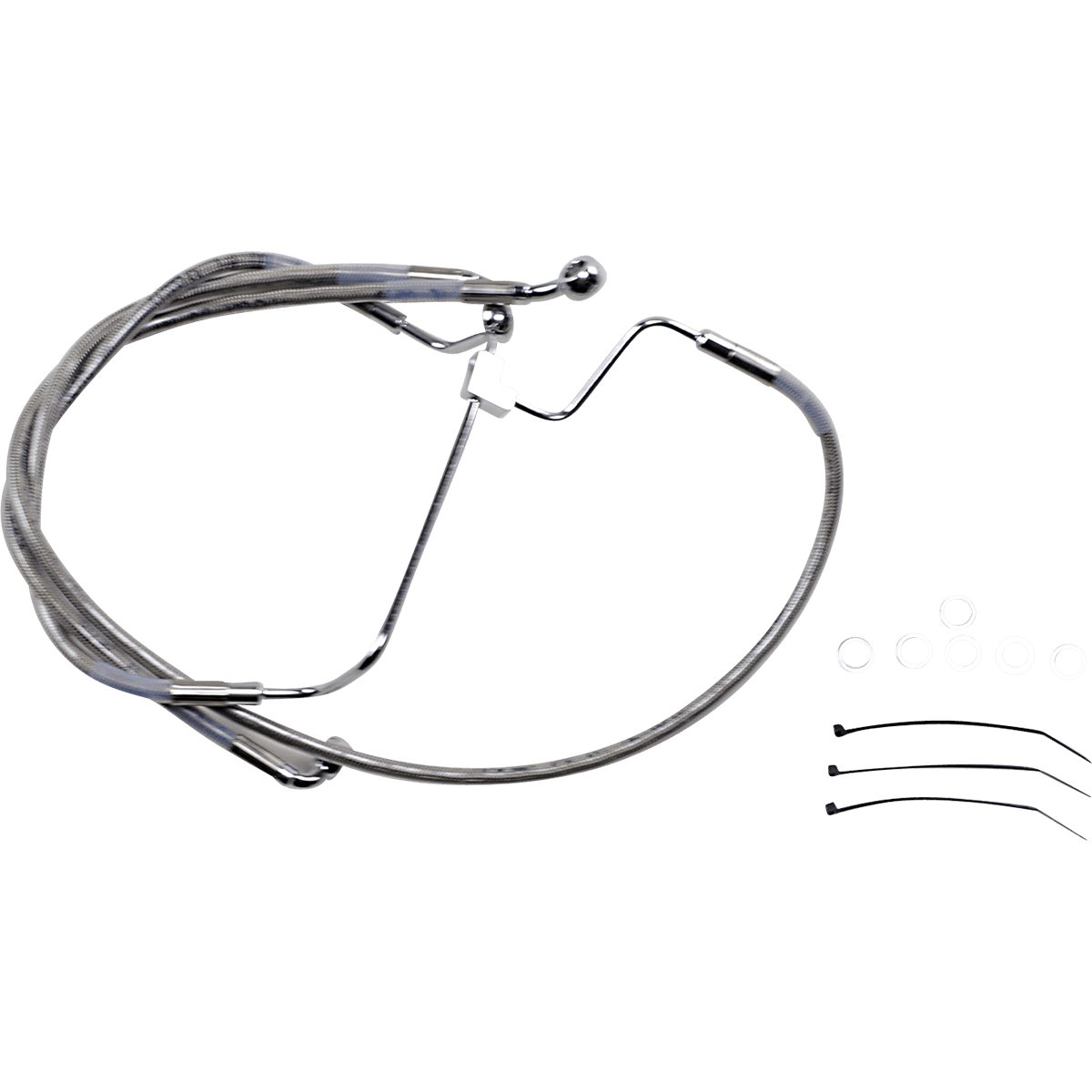 DRAG SPECIALTIES Brake Line +6" Stainless Steel