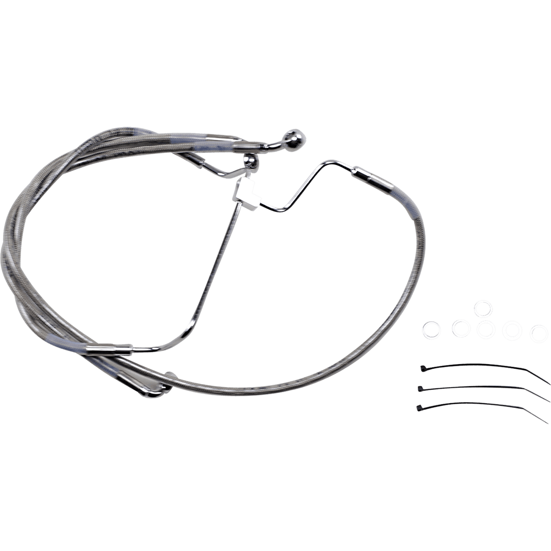 DRAG SPECIALTIES Brake Line +6" Stainless Steel