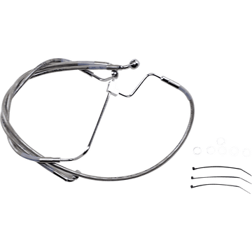 DRAG SPECIALTIES Brake Line +6" Stainless Steel