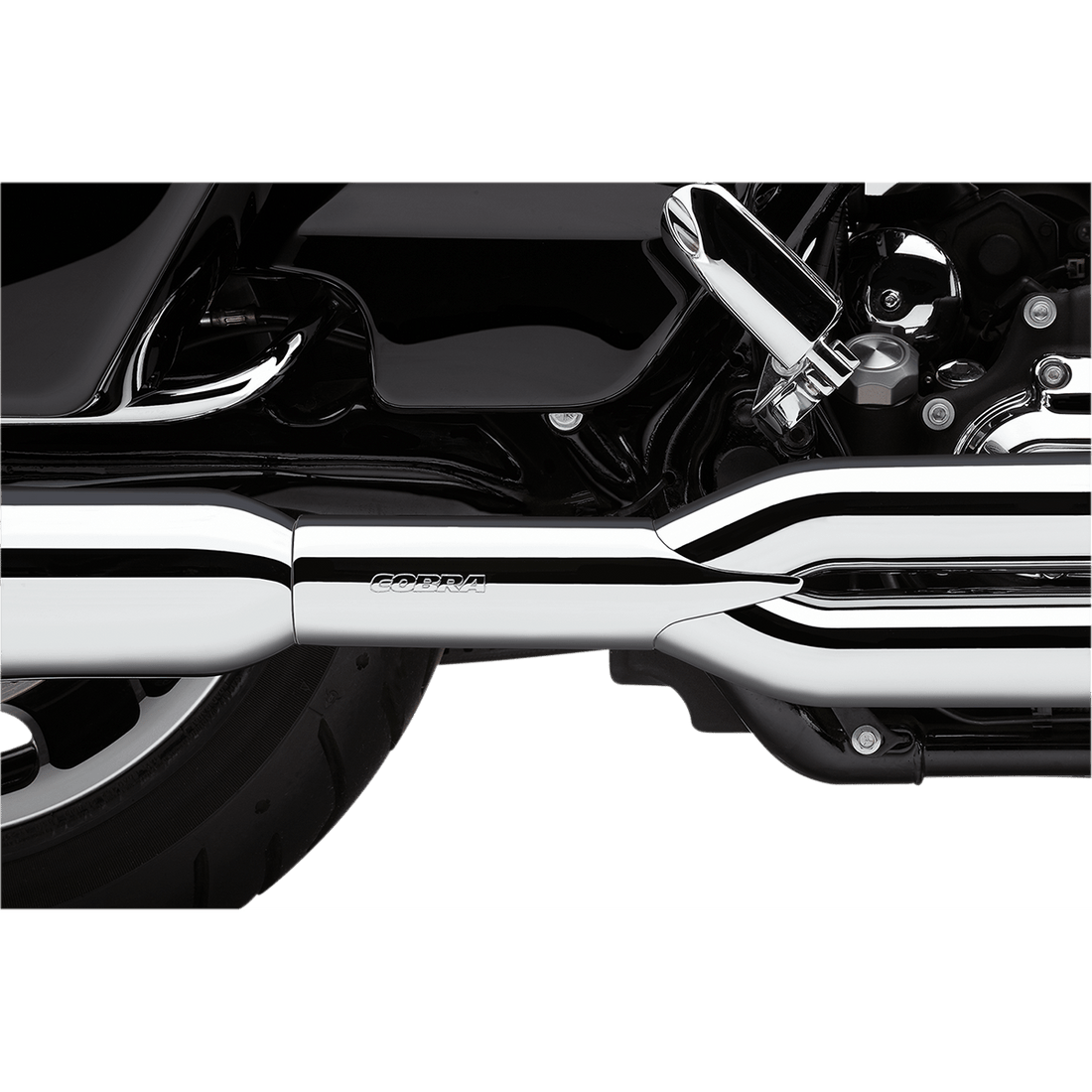 COBRA 2:1 Exhaust Chrome '09-'16 FL 6450