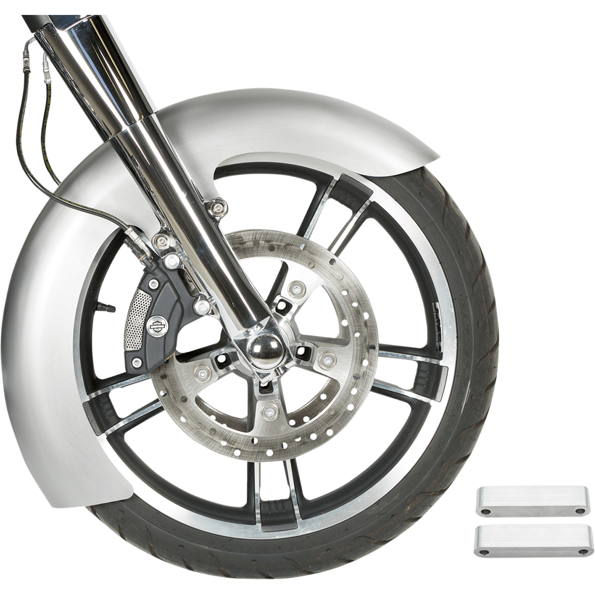 RUSS WERNIMONT DESIGNS Custom Dresser Front Fender for 30" Wheel Steel LS-2 Style 6.5" W x 55" L RWD50142