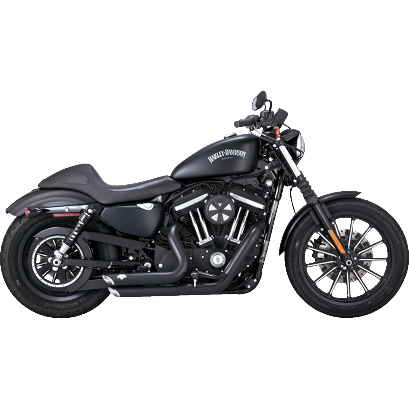 VANCE & HINES Shortshots Staggered Exhaust System Black 47329