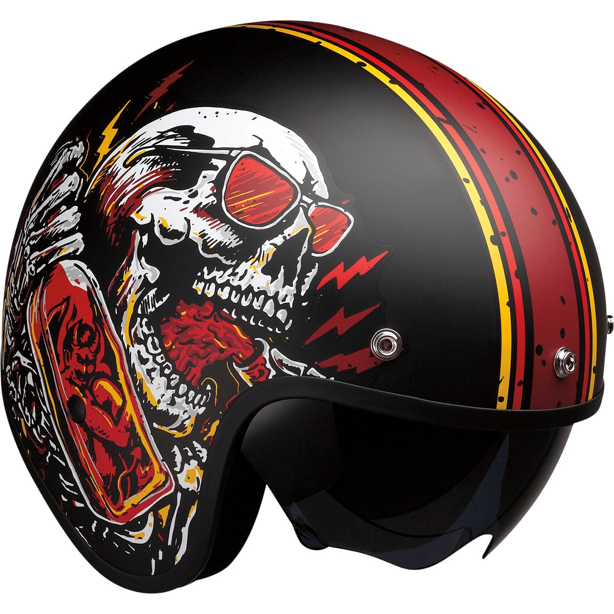 Z1R Saturn Helmet Devil Made Me Black/Red Small