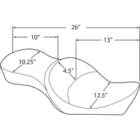 DRAG SPECIALTIES Low Profile Touring Seat Mild Stitch XL '82-'03