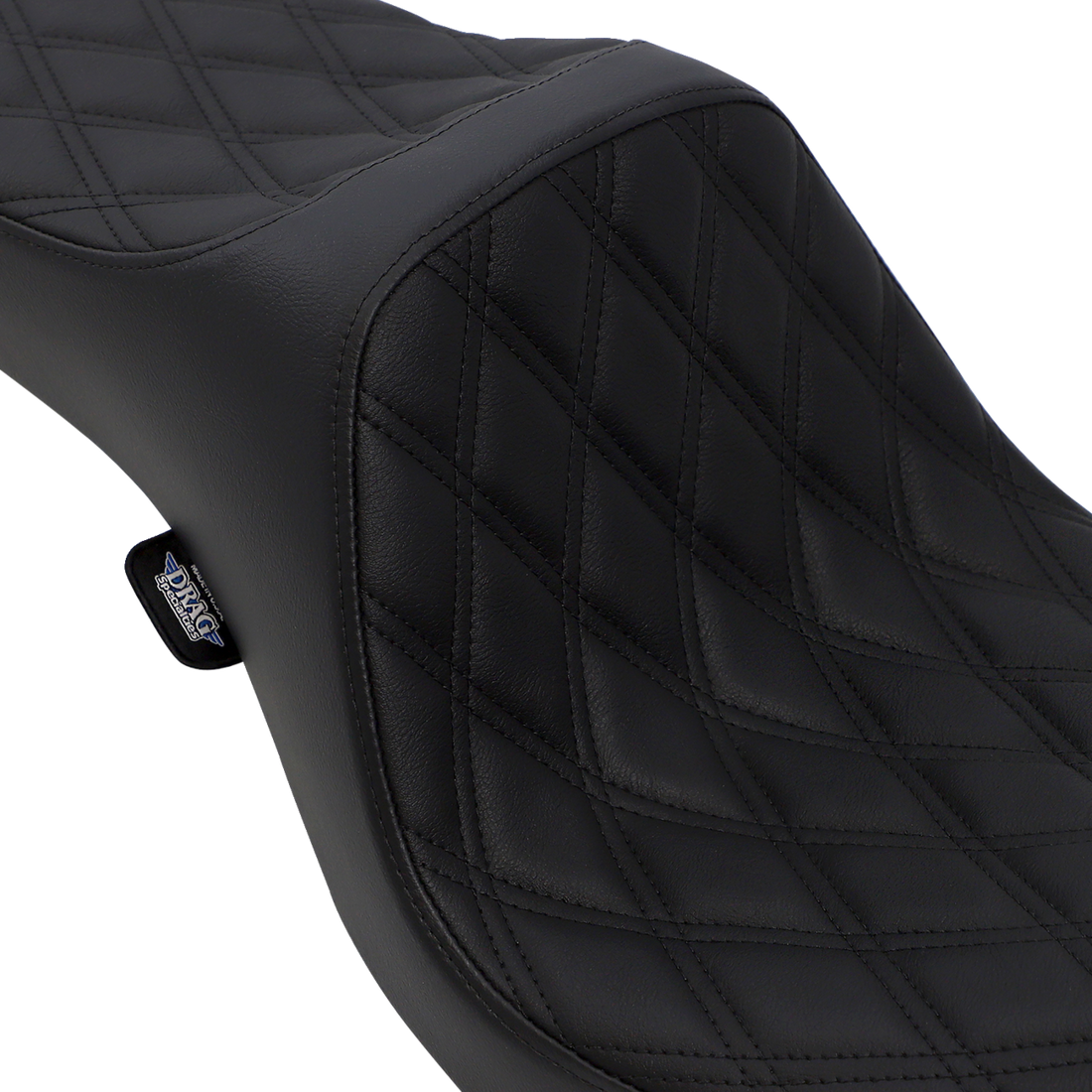 DRAG SPECIALTIES Predator III Seat Double Diamond Black Stitching FXD/FLD '06-'17