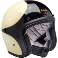 BILTWELL Bonanza Helmet Gloss Vintage White/Black Scallop 2XL 1001559206