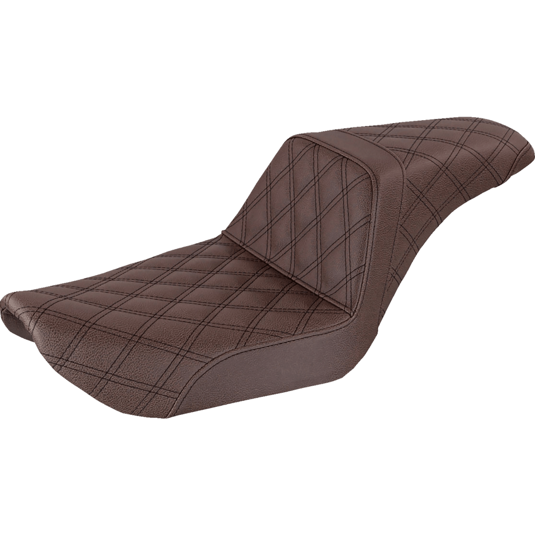 SADDLEMEN Step-Up Seat Full Lattice Stitch Brown Dyna 89604175BR