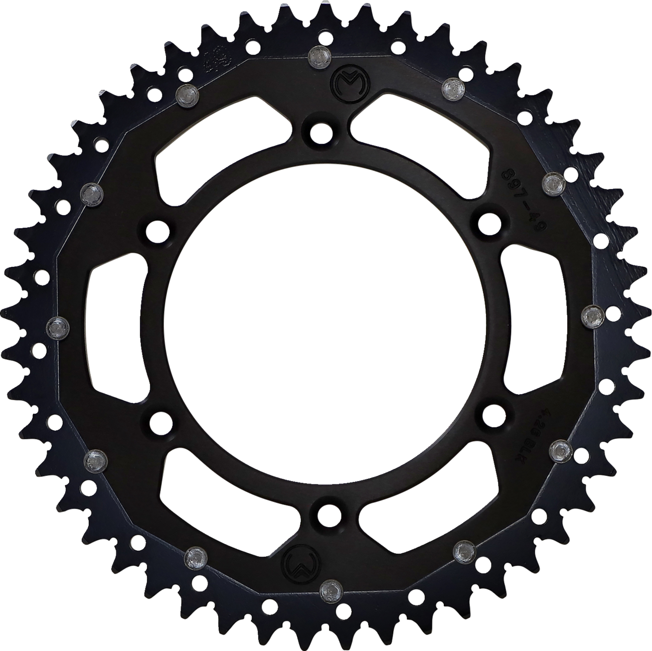 MOOSE RACING Dual Sprocket Black 49 Tooth