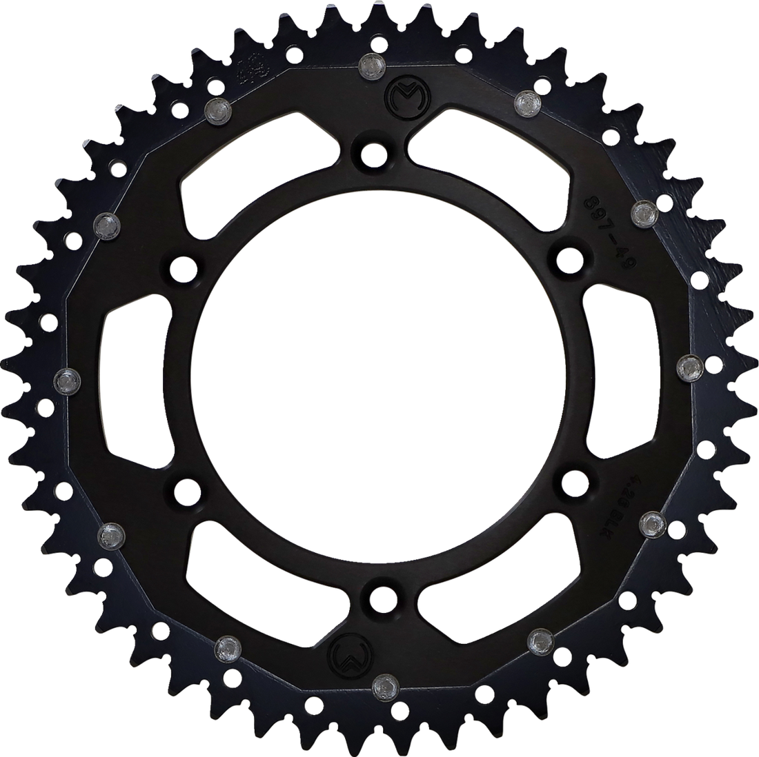 MOOSE RACING Dual Sprocket Black 49 Tooth