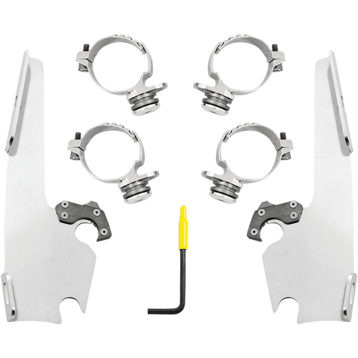 MEMPHIS SHADES Batwing Mounting Kit Polished FXLR MEK2036