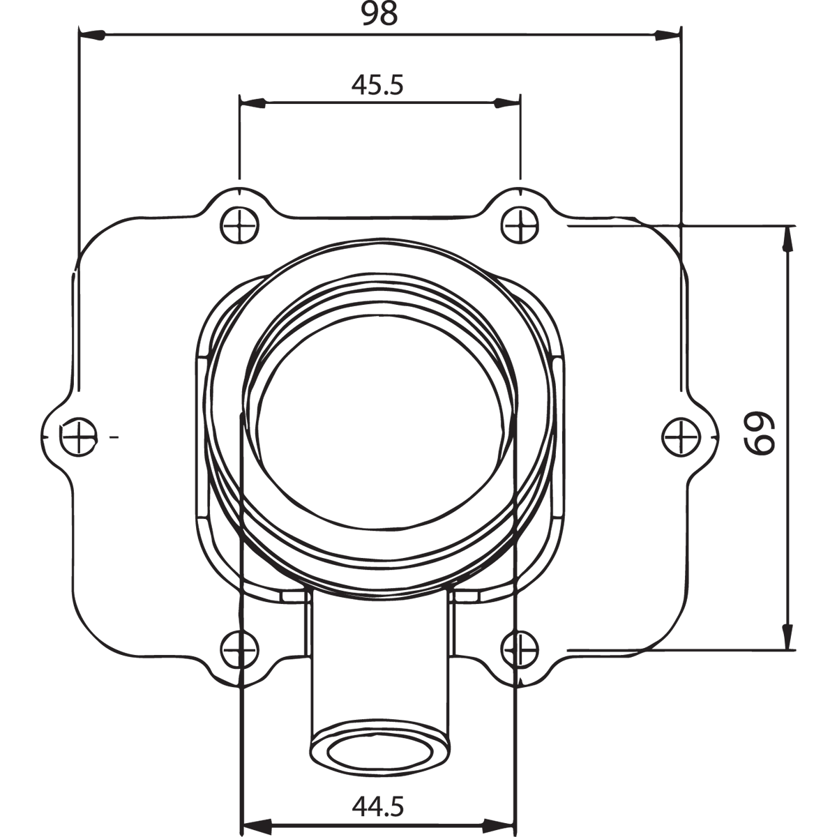 KIMPEX Carburetor Mounting Flange Ski-Doo