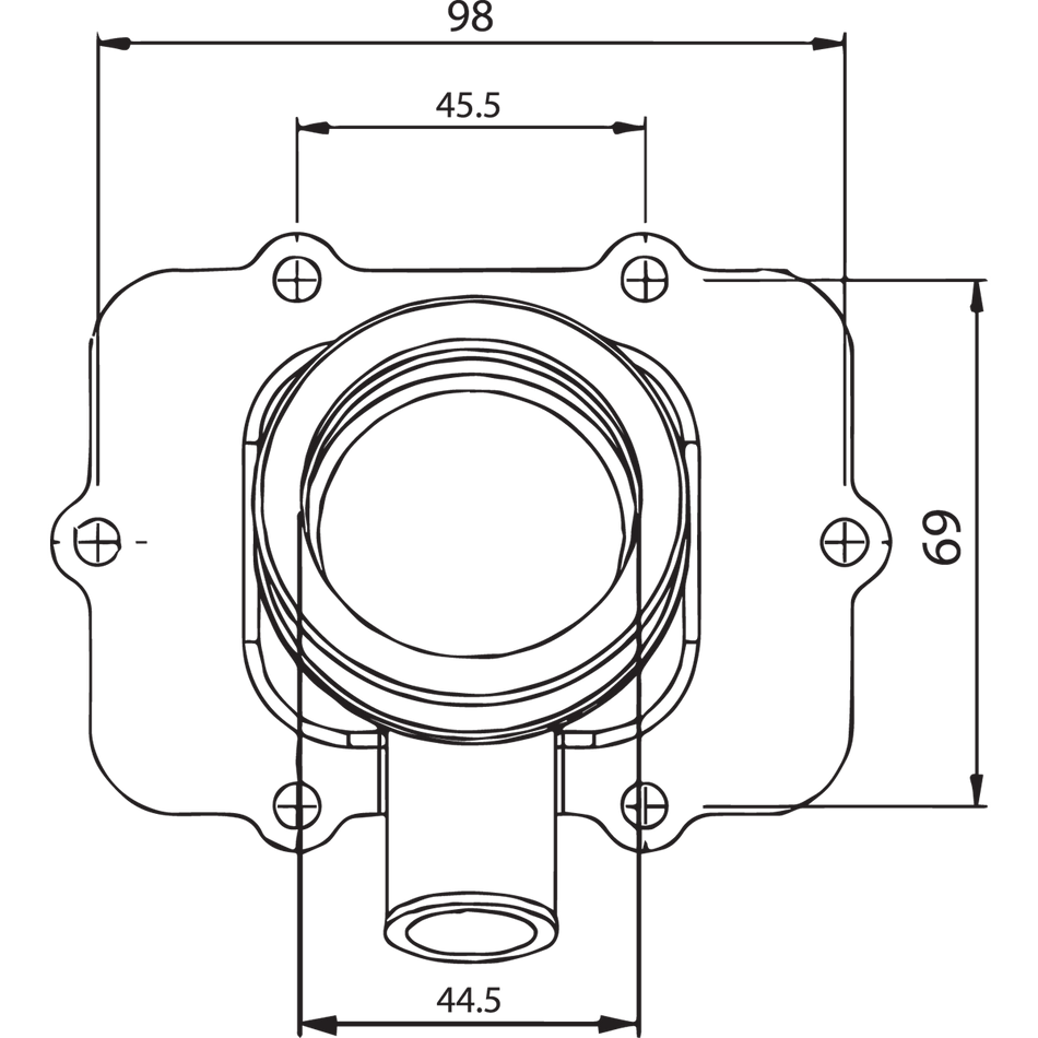 KIMPEX Carburetor Mounting Flange Ski-Doo