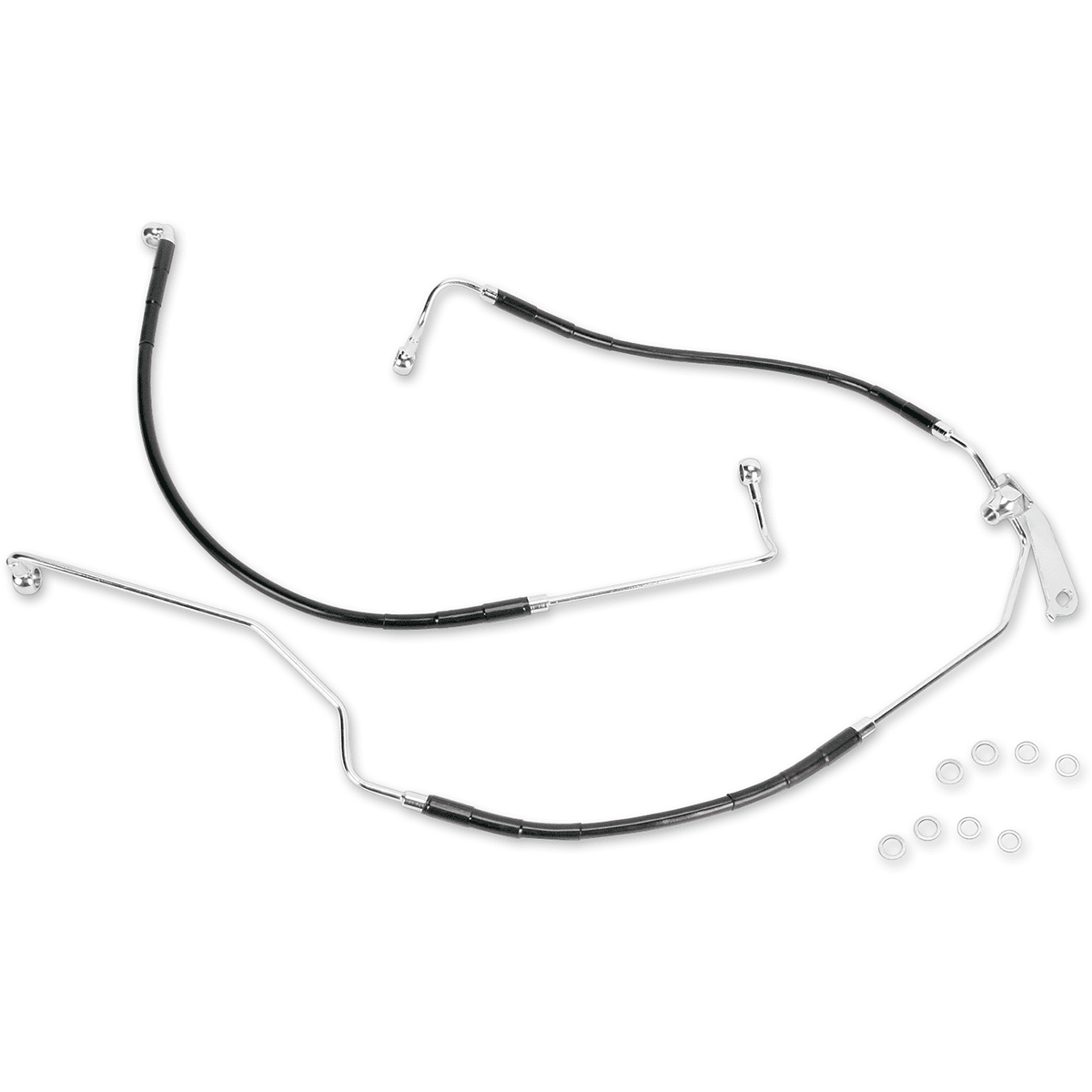 DRAG SPECIALTIES Brake Line Rear Black