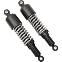 EMGO Custom Shorty Shocks with Shroud Black Body/Chrome Spring Finish Eye Lowering 1705701