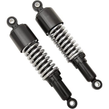 EMGO Custom Shorty Shocks with Shroud Black Body/Chrome Spring Finish Eye Lowering 1705701