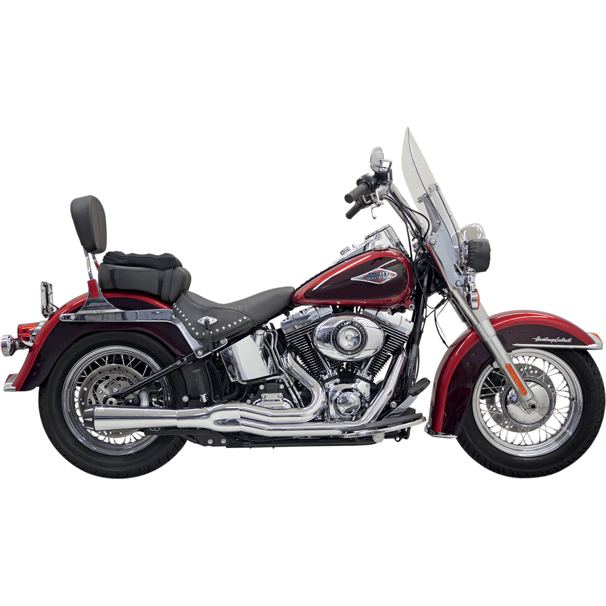 BASSANI XHAUST Mega Power Exhaust Chrome Short FXS/FLS 1S12R