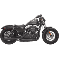 BASSANI XHAUST Firepower Series Slip-On Mufflers Black Slash-Cut Sportster 1X27SBB