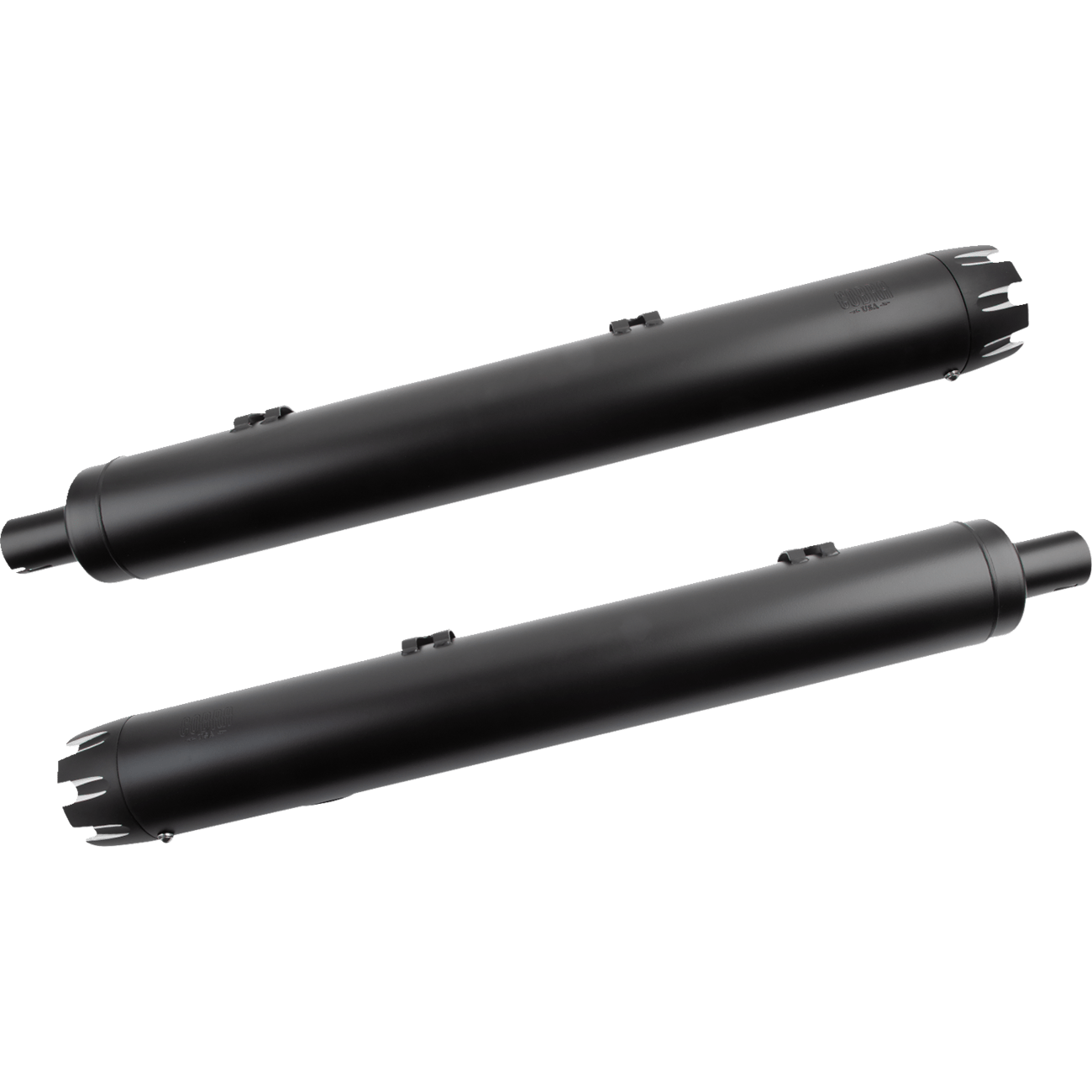 COBRA Dual Cut Slip-On Mufflers Black 5208B