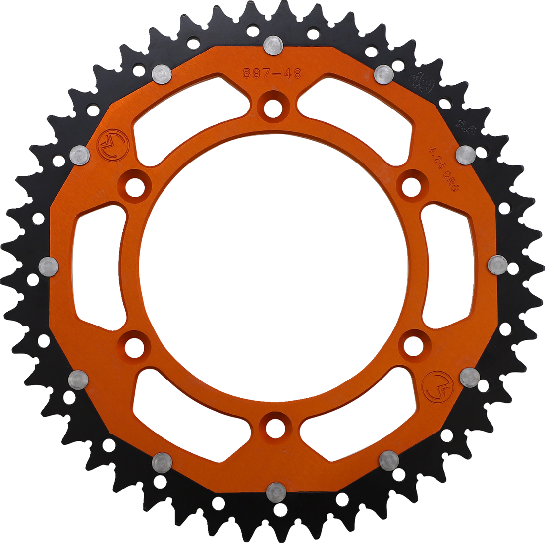 MOOSE RACING Dual Sprocket Orange 49 Tooth